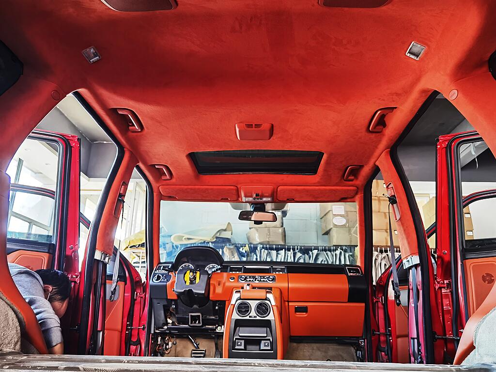 路虎揽胜棕色内饰91抖音视频黄