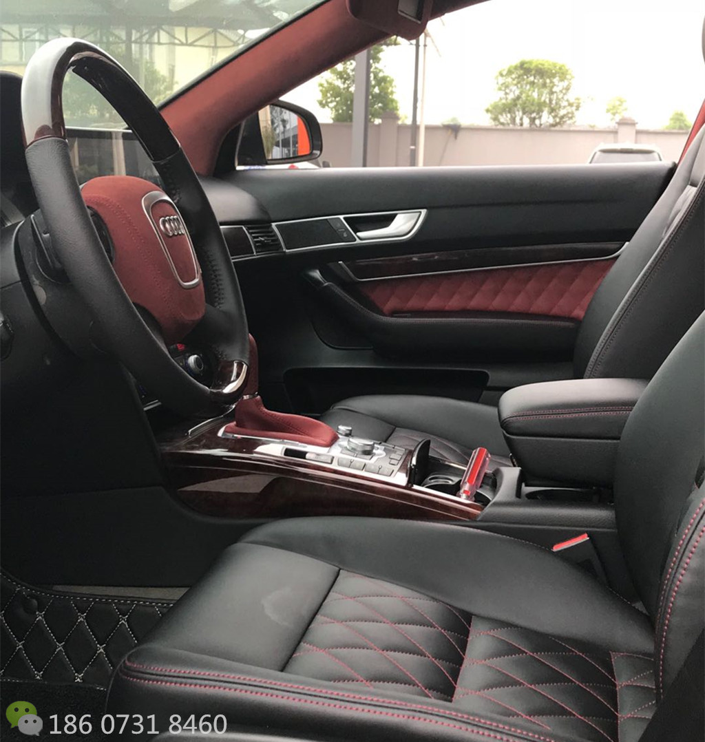 奥迪A6L黑红内饰翻新91抖音视频黄