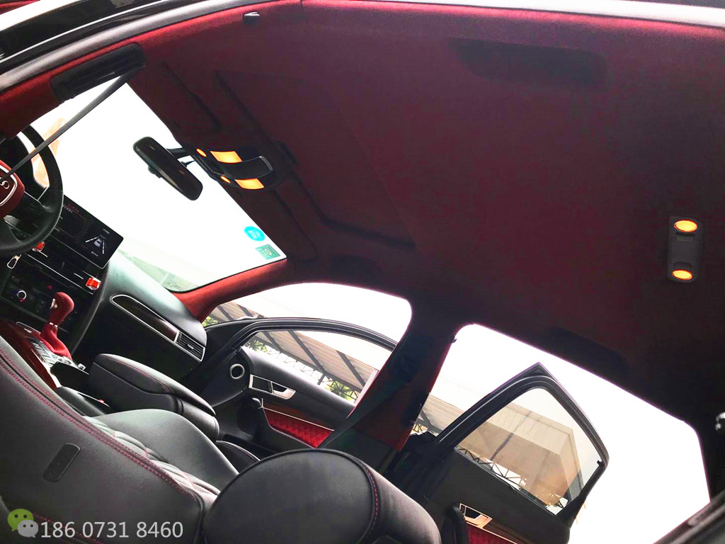 奥迪A6L黑红内饰翻新91抖音视频黄